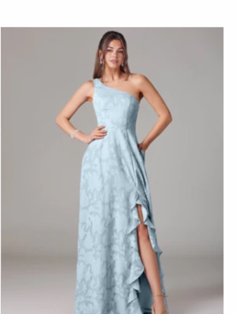 Azazie Sky Blue Burnout Dress NWT